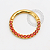 TN1616 Segmento Frontal Cravejado CZ Garnet Titânio PVD Gold - Imagem 1