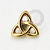 TN1625 Topo Triskelion Titânio PVD Gold - Imagem 1