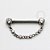TN1122 Nipple Flat Corrente Push Pin Unilateral Titânio ASTM F-136 - Imagem 1