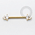 TN1654 Nipple 2 Navetes Push Pin Unilateral CZ Titanio PVD Gold - Imagem 1