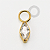 TN1696 Pingente Navete Delicada Titânio PVD Gold - Imagem 1