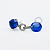 TN1710 Topo Zirconia Pingente Azul Safira Push Pin Titânio ASTM F-136 - Imagem 1