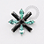 TN1765 Topo Big Flor Black Light Green Titânio ASTM F-136 - Imagem 1