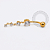 TN1766 Navel Pingente 4 Zircônias Ponto De Luz Titânio PVD Gold - Imagem 1