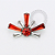 TN1734 Topo Estrela Baguete Rubi E Cristal Titânio ASTM F-136 - Imagem 1