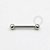 TN71 Barbell Esfera Texturizada 1.6mm Titânio ASTM F136 - Imagem 1