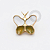 TN1811 Topo Borboleta em Resina Titânio PVD Gold ASTM F-136 - Imagem 1