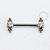PB92 Nipple Piercing Zircônia Esferas Laterais Push Pin Aço 316L - Imagem 1