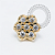 OR104 Topo Flor 7 Pétalas Ouro 18K - Imagem 1