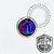 TT21 Topo Opala Roxa Flat Back Push Pin Titânio Mill® - Imagem 1
