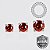 TT27 Topo Zirconia ProngSet Garnet Rosca Titânio Mill ® - Imagem 2