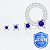 TT06 Topo CZ Boreal Prongset Push Pin Titânio Mill® - Imagem 2