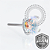 TT06 Topo CZ  Boreal Prongset Push Pin Titânio Mill® - Imagem 2