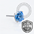 TT07 Topo  CZ  Blue Prongset Push Pin Titânio Mill® - Imagem 2