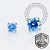 TT07 Topo  CZ  Blue Prongset Push Pin Titânio Mill® - Imagem 3