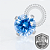 TT07 Topo  CZ  Blue Prongset Push Pin Titânio Mill® - Imagem 1