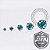 TT18 Topo CZ Aqua Prong Flat Push Pin Titânio Mill ® - Imagem 2
