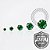 TT19 Topo CZ Verde Prong Flat Push Pin Titânio Mill ® - Imagem 2