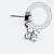 TN2107 Topo CZ Pingente Trevo Push Pin Titânio ASTM F136 - Imagem 2
