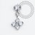 TN2107 Topo CZ Pingente Trevo Push Pin Titânio ASTM F136 - Imagem 1