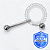 TT36  Barbell Reto 1.6mm Push Pin  Titânio Mill® - Imagem 1