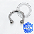 TT37 Ferradura Push Pin  Titânio Mill ® - Imagem 2