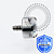 TT42 Topo Zirconia Cristal Prong Flat Rosca Interna Titânio Mill ® - Imagem 2
