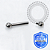 TT52  Barbell Reto 2.0mm Rosca Interna Titânio Mill® - Imagem 2