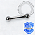 TT52  Barbell Reto 2.0mm Rosca Interna Titânio Mill® - Imagem 1