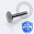 TT60 Haste Labret Rosca Interna Disco 5mm Titânio Mill® - Imagem 1
