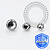 TT62 Topo Pedra Cristal Flat Back Rosca Titânio Mill® - Imagem 3