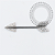 TN2150 Nipple Flecha CZ  Push Pin  Titânio ASTM F136 - Imagem 1