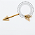 TN2151 Nipple Flecha CZ  Push Pin  Titânio PVD Gold - Imagem 2