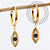 TN2153 Brinco Argola 12mm  Olho Grego Titânio PVD Gold - Imagem 1