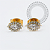 TN2132 Brinco Marquise CZ Titânio PVD Gold - Imagem 1