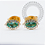 TN2132 Brinco Marquise CZ Titânio PVD Gold - Imagem 2