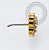 TN2133 Topo Marquise CZ Push Pin Titanio PVD Gold - Imagem 3