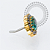 TN2133 Topo Marquise CZ Push Pin Titanio PVD Gold - Imagem 4