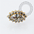 TN2133 Topo Marquise CZ Push Pin Titanio PVD Gold - Imagem 1