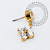 TN2136 Topo CZ Pingente Trevo Push Pin Titânio PVD Gold - Imagem 2