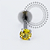 TN2139 Labret CZ Amarela  Titânio ASTM F136 - Imagem 1