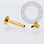 TN2140 Labret CZ Amarela  Titânio PVD Gold - Imagem 2