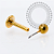 TN2142 Labret Push Pin Titânio PVD Gold - Imagem 1