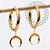 TN2148 Brinco Argola 14mm / Lua Titânio PVD Gold - Imagem 1