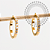 TN2168 Brinco Argola CZ Haste Reta 14mm Titânio PVD Gold - Imagem 1