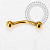 TN2174  Microbell Curvo Push Pin Titânio PVD Gold - Imagem 2