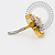TN2177 Topo Coração CZ Push Pin Titânio PVD Gold - Imagem 2