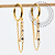 TN2178 Brinco Argola Correntes CZ  Titânio PVD Gold - Imagem 1