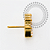 TN2179 Topo Cluster 3 CZ Push Pin Titânio PVD Gold - Imagem 2