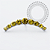 TN2182 Topo Cluster  CZ Amarela Push Pin Titânio ASTM F136 - Imagem 1